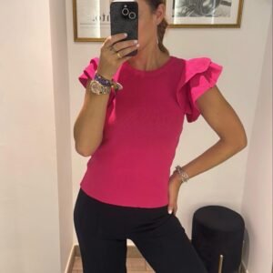 Jersey algodón volantes