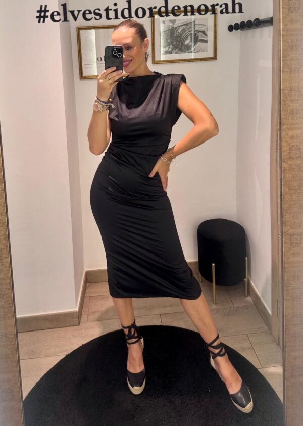 Vestido midi Satén
