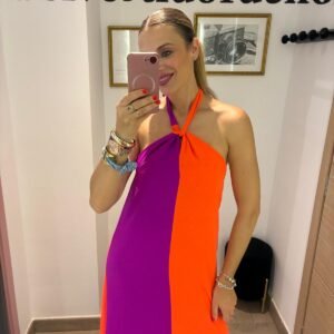 Vestido bicolor