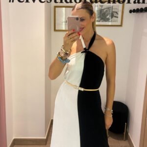 Vestido bicolor