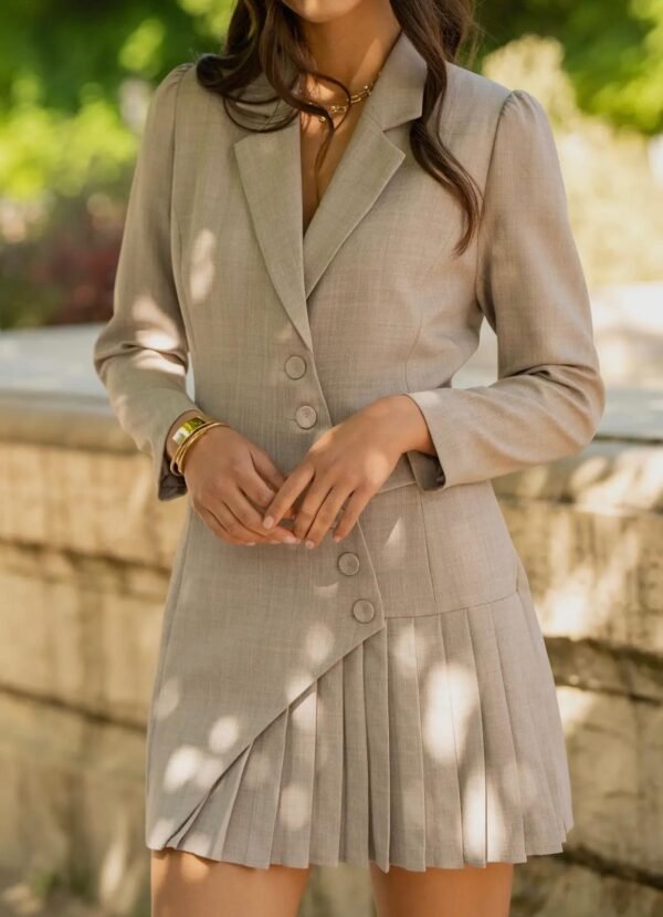 Vestido blazer abotonado
